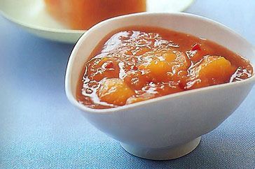 Fresh peach chutney